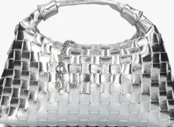 zilveren núnoo schoudertas dandy braided recycled cool