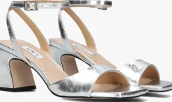 zilveren notre-v sandalen met hak 22304
