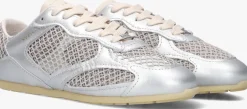 zilveren nubikk lage sneakers riley morgan