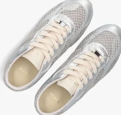 zilveren nubikk lage sneakers riley morgan
