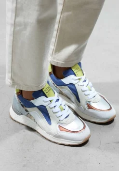 zilveren piedi nudi lage sneakers selva 17.09