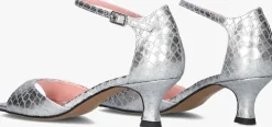 zilveren toral sandalen met hak rubby
