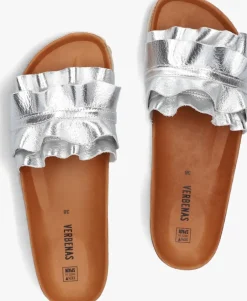 zilveren verbenas slippers rocio