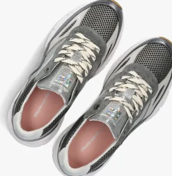 zilverkleurig floris van bommel lage sneakers sfw-10101