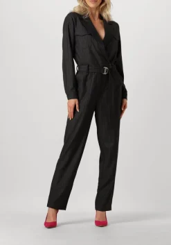 zwarte aaiko jumpsuit jessie pinstripe vis 548