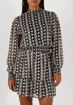 zwarte aaiko mini jurk gabry ikat dot vis 515