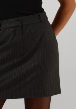 zwarte aaiko minirok pascale pinstripe vis 548