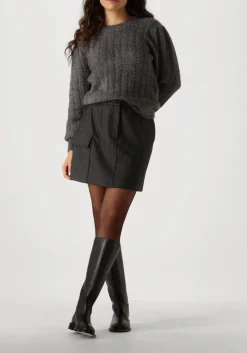 zwarte aaiko minirok pascale pinstripe vis 548