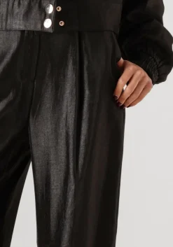zwarte aaiko pantalon rocia twill shine vis 545