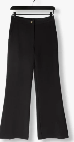 zwarte access pantalon flare pants with metallic stud d
