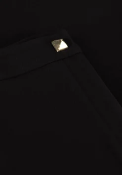 zwarte access pantalon flare pants with metallic stud d