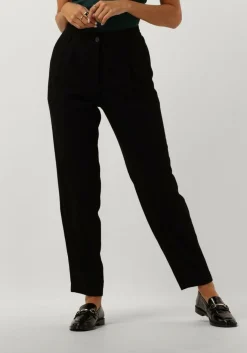zwarte access pantalon mom pants with pleats