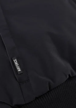 zwarte airforce gewatteerde jas bomber jacket
