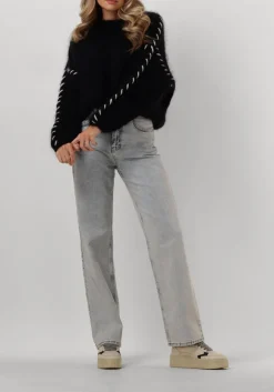 zwarte american dreams trui catio mohair stitch pullover