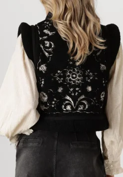 zwarte antik batik gilet saliba gilet