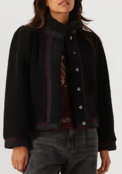 zwarte antik batik teddy jas sally jacket