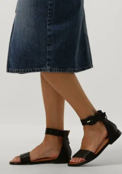 zwarte ayana platte sandalen m05060