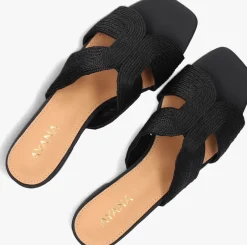 zwarte ayana slippers 0325-8