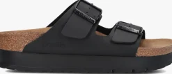 zwarte birkenstock slippers arizona platform dames