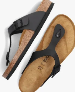 zwarte birkenstock teenslippers gizeh heren