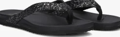 zwarte blasz teenslippers bella 2402
