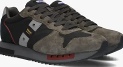 zwarte blauer lage sneakers queens01