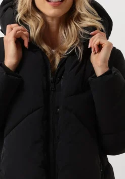 zwarte blonde08 gewatteerde jas korte doorgestikte jas