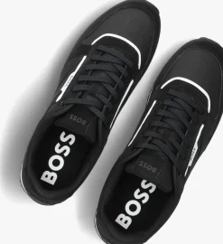 zwarte boss lage sneakers kai runn