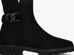 zwarte brunate enkellaarsjes 18271