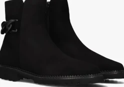 zwarte brunate enkellaarsjes 18271