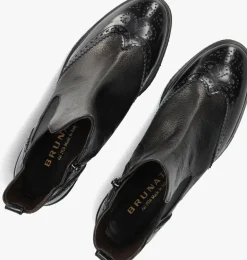 zwarte brunate enkellaarsjes 18119