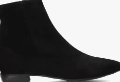 zwarte brunate enkellaarsjes 18032