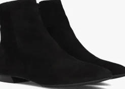 zwarte brunate enkellaarsjes 18032