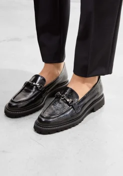 zwarte brunate loafers 10768