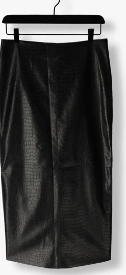 zwarte bruuns bazaar maxirok croco tuanella skirt
