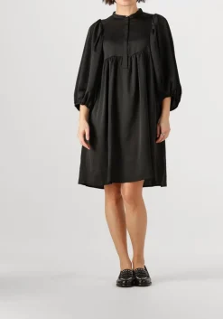 zwarte bruuns bazaar midi jurk sarina dress