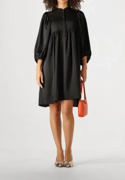 zwarte bruuns bazaar midi jurk sarina dress