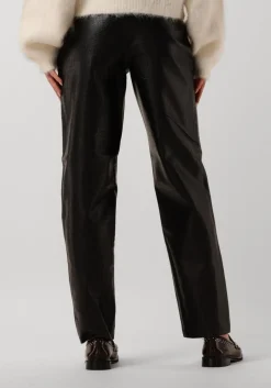 zwarte bruuns bazaar pantalon croco dagga pants