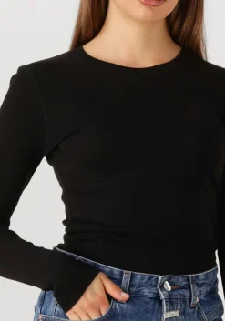 zwarte closed top crewneck long sleeve