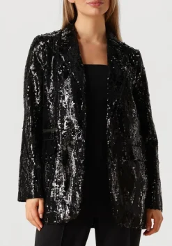 zwarte co'couture blazer club cc sequin blazer