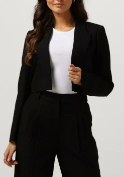 zwarte co'couture blazer vola crop blazer