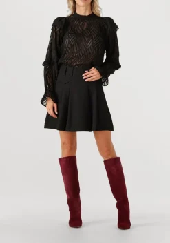 zwarte co'couture blouses rochelle frill blouse