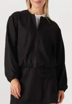 zwarte co'couture jack luna balloon zip jacket