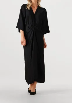 zwarte co'couture maxi jurk heracc knot dress