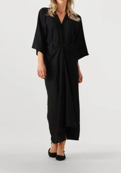 zwarte co'couture maxi jurk heracc knot dress