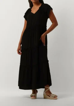zwarte co'couture maxi jurk new sunrise dress