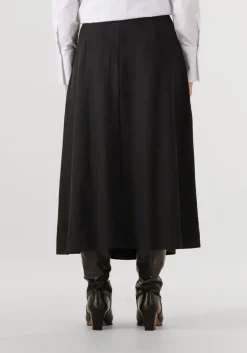 zwarte co'couture maxirok luna pocket pleat skirt