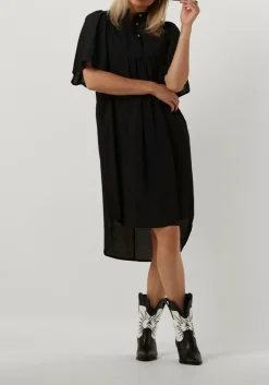 zwarte co'couture midi jurk cullum volume ss dress