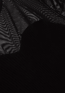 zwarte co'couture midi jurk baducc mix corset dress