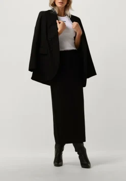 zwarte co'couture midirok vola floor pencil skirt